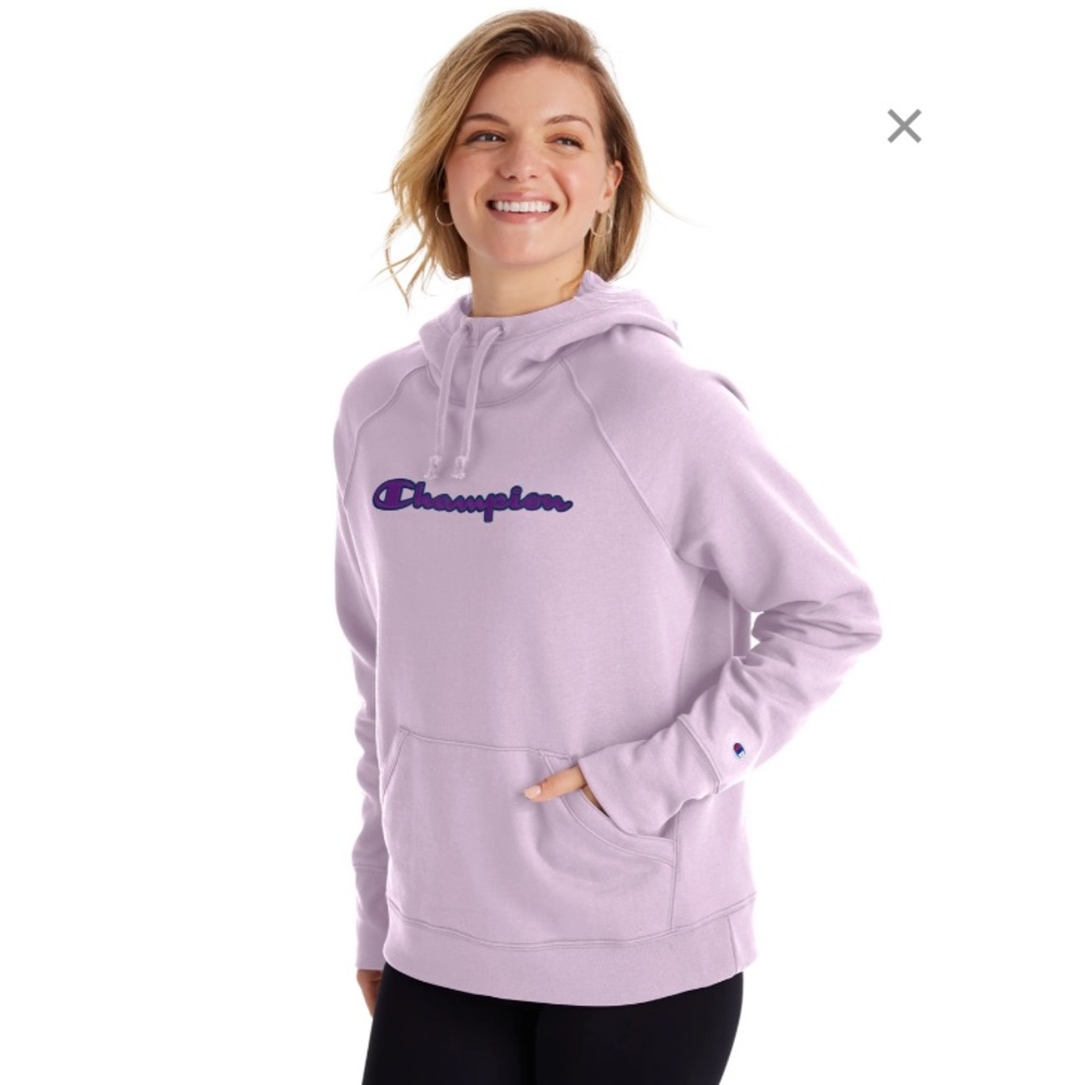 Champion Powerblend Applique‎ Hoodie-Script, New!